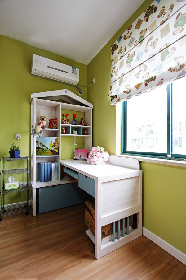 95平現(xiàn)代混搭隱形門+陽臺變書房風(fēng)格裝修效果