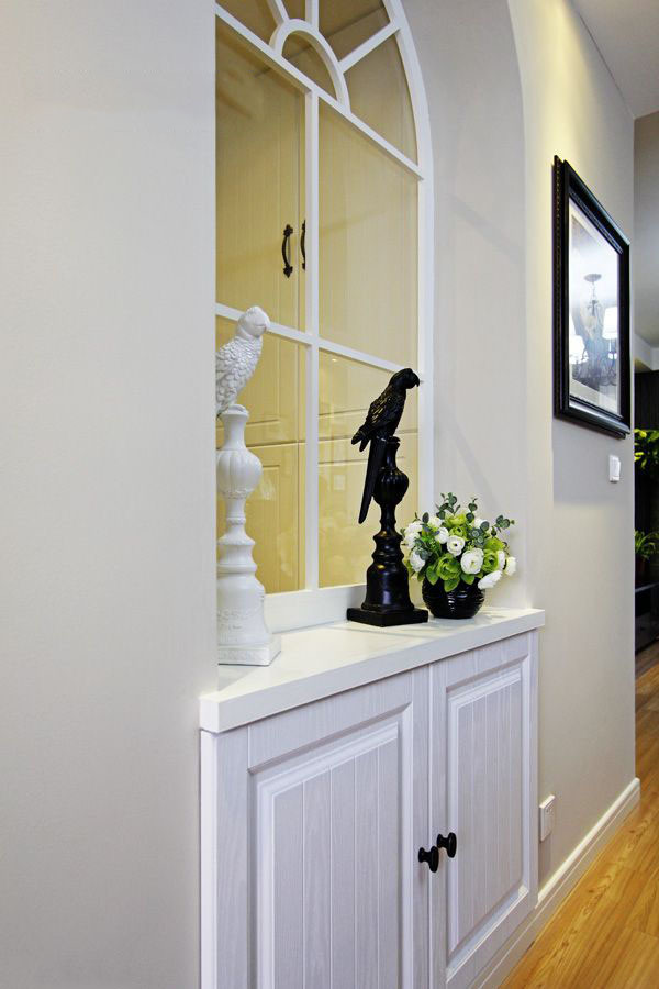 95平現(xiàn)代混搭隱形門+陽臺變書房風(fēng)格裝修效果